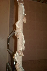 Decorate pipes in the bathroom photo