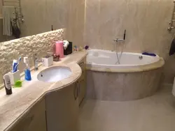 Искусственная столешница в ванную фото