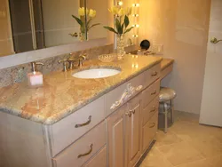 Artificial Countertop In The Bathroom Photo