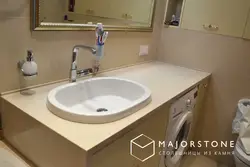Искусственная столешница в ванную фото