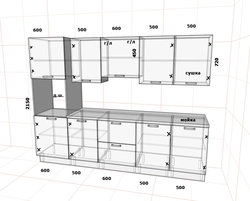 Kitchen wall cabinets with dimensions photo