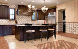 Дизайн кухни стены и пол плитка