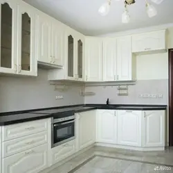 Matte white MDF kitchen photo