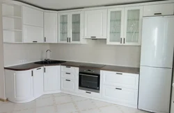 Matte white MDF kitchen photo