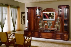 Мебель для гостиной из массива дерева фото