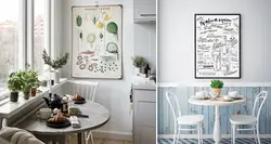 Frames in the kitchen interior