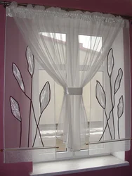 Tulle design for the kitchen one window