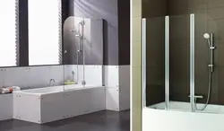Sliding screens for bathtubs photo