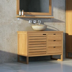Wooden bathroom cabinets photo
