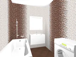 Дизайн ванной комнаты с плиткой лейла