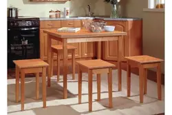 Kitchen with rectangular table photo