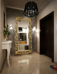 Semicircular mirror for hallway design