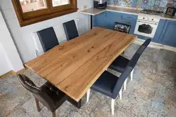Фото дубовых столов на кухню
