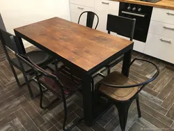 Photo of oak tables for the kitchen