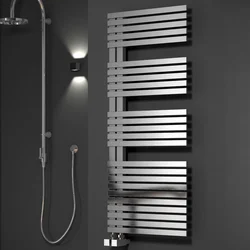 Electric heated towel rail for bathtub photo