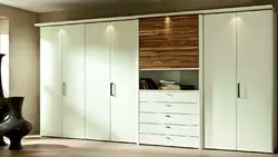Wardrobe with hinged doors in the living room photo