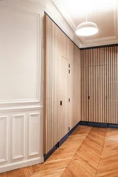 Wooden Walls In The Hallway Interior Photo