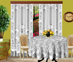 Tablecloth and curtain for the kitchen photo