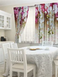 Tablecloth and curtain for the kitchen photo