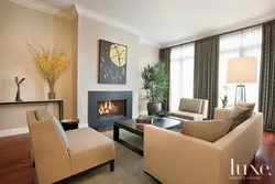 Sand color in the living room interior