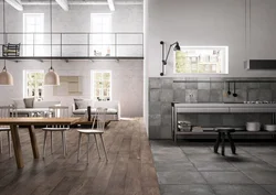 Kitchen tiles in loft style photo