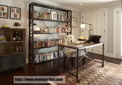 Loft Style Shelving In The Living Room Interior