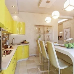 Lemon kitchen in the interior photo