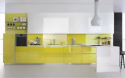 Lemon kitchen in the interior photo