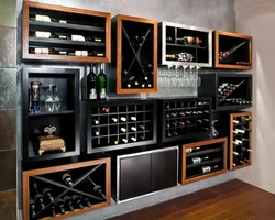 Дизайн кухни с винным шкафом
