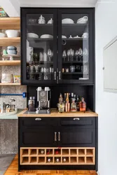 Kitchen design with wine cabinet