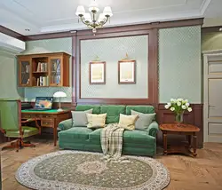 Classic living room interior green