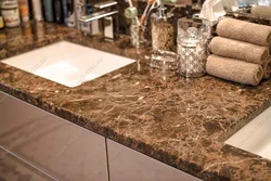 Kitchen brown marble photo