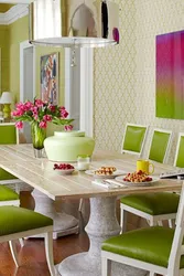 Kitchen design green table