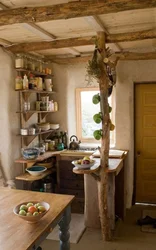 DIY kitchen interior from scrap materials