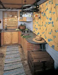 DIY kitchen interior from scrap materials