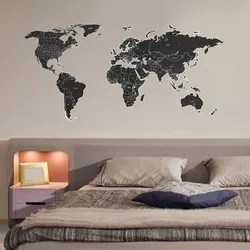 Карта Мира В Интерьере Спальни Фото