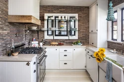 Kitchens in a brick house photo design