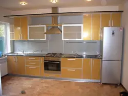 Фасады кухни в алюминиевой рамке фото