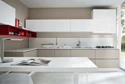 Corner kitchen in minimalist style photo
