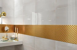 Gold Tiles In The Bathroom Photo