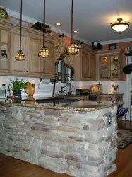 Photo of natural stone in the kitchen