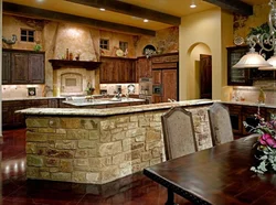 Photo of natural stone in the kitchen