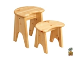 Wooden stools for the kitchen photo