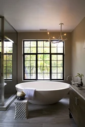 Bathtub in the middle of the room photo