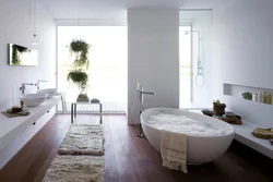 Bathtub in the middle of the room photo