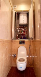 Design Of A Toilet With A Bathtub With A Boiler