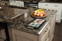 Natural stone countertop for kitchen photo