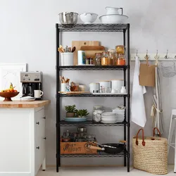 Racks shelves for the kitchen photo