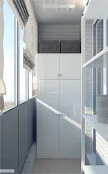 Mənzillərdə balkonlar üçün şkaflar fotoşəkil