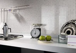White Mosaic Tiles In The Kitchen Apron Photo